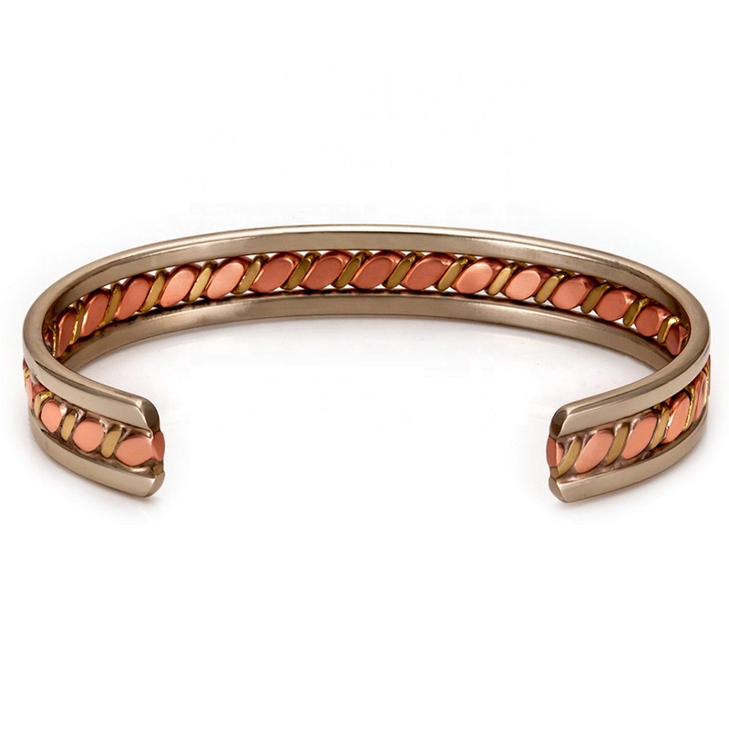 Wollet Mens Pure Copper Bangle  Arthritis Pain Relief Therapy Healthy Copper Magnetic Bracelet