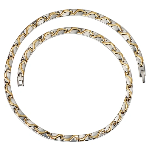 Wollet Elegant Natural Pain Relief Titanium Magnetic Therapy Necklace for Neck Arthritis Migraine Headaches Shoulders and Back
