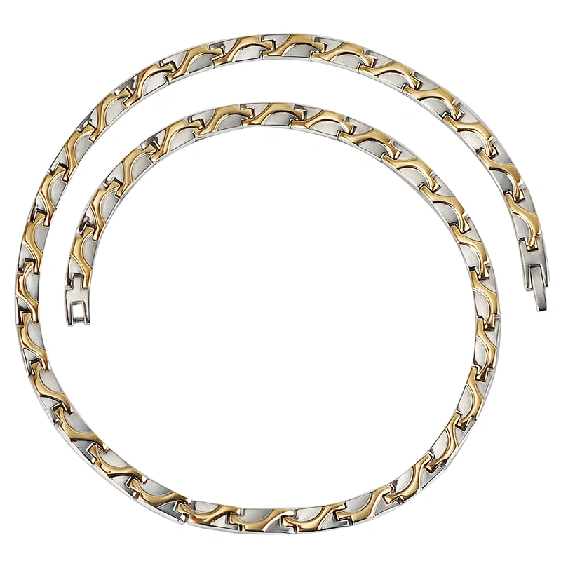 Wollet Elegant Natural Pain Relief Titanium Magnetic Therapy Necklace for Neck Arthritis Migraine Headaches Shoulders and Back