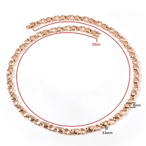 Wollet Fashion Jewelry Rose Gold Plated Stainless Steel Necklace Chain