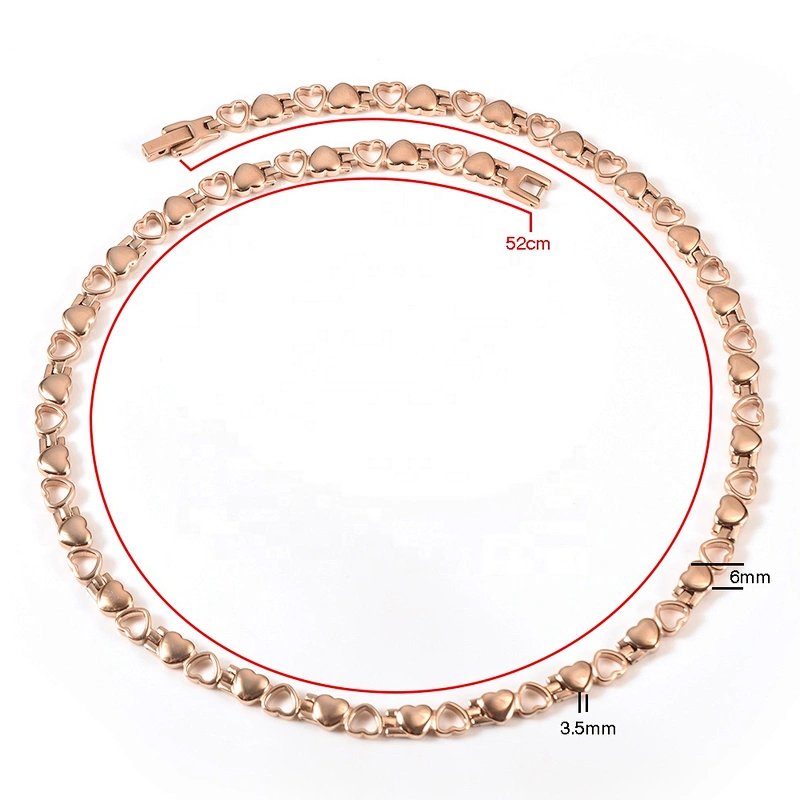 Wollet Fashion Jewelry Rose Gold Plated Stainless Steel Necklace Chain