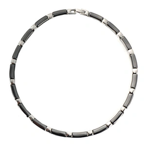 Wollet Fashion Black Ceramic Bio Magnetic Health Energy Power Necklace