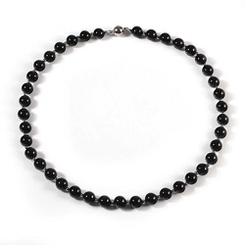Wollet Fashion Black Magnetic Bead Magnet Clasp Energy Power Hematite Bead Necklace