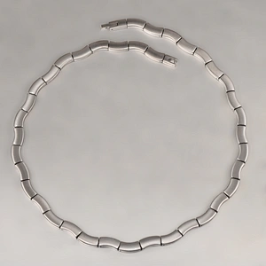 Japan and South Korea Deluxe High Grade Pure Titanium Inlay Genuine 999 Pure Germanium Magnetic Rose Gold Titanium Necklace