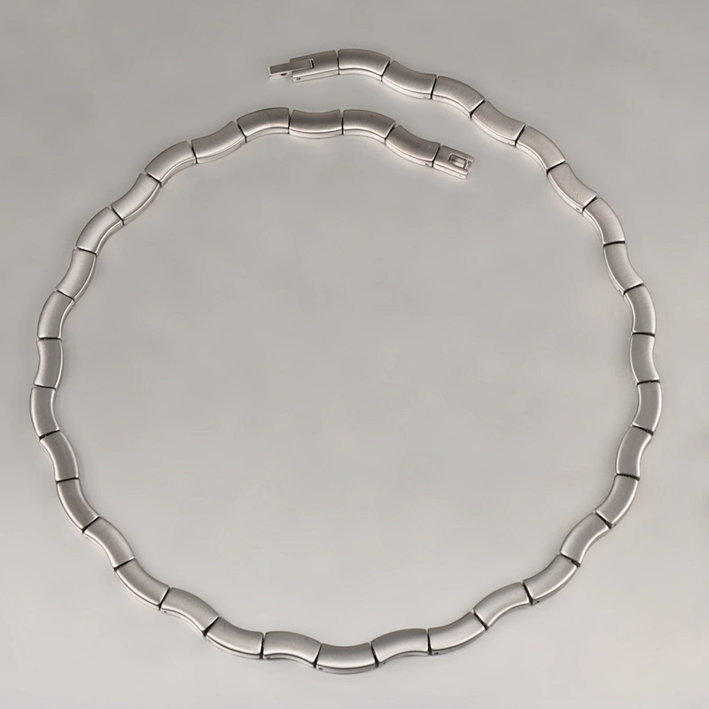Japan and South Korea Deluxe High Grade Pure Titanium Inlay Genuine 999 Pure Germanium Magnetic Rose Gold Titanium Necklace