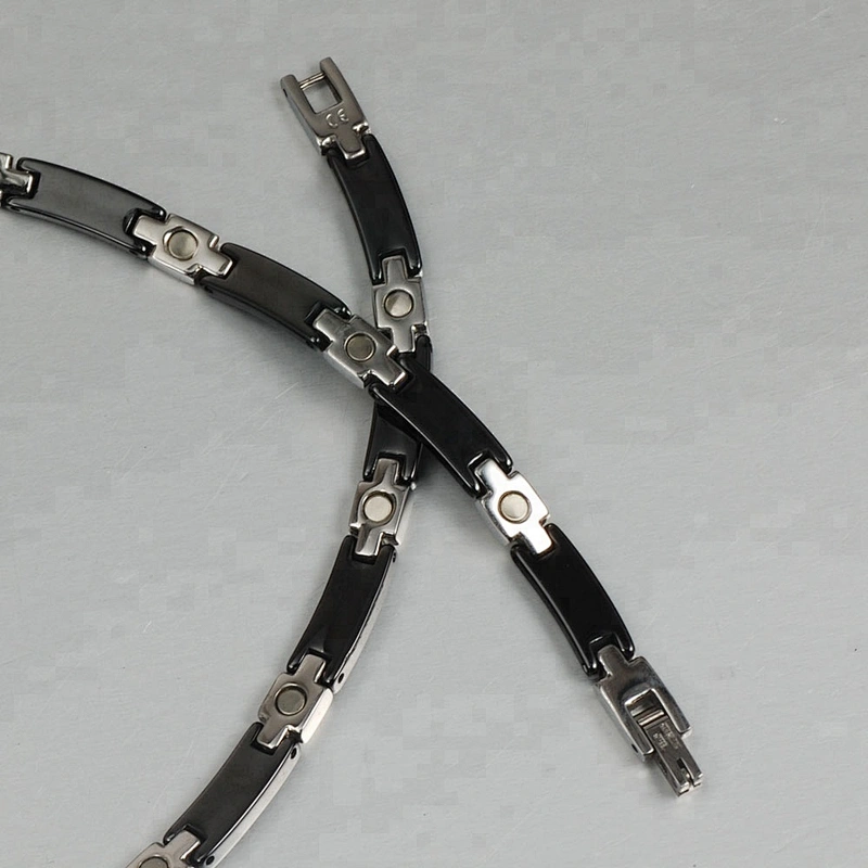 Wollet Fashion Black Ceramic Bio Magnetic Health Energy Power Necklace