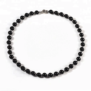 Wollet Fashion Black Magnetic Bead Magnet Clasp Energy Power Hematite Bead Necklace