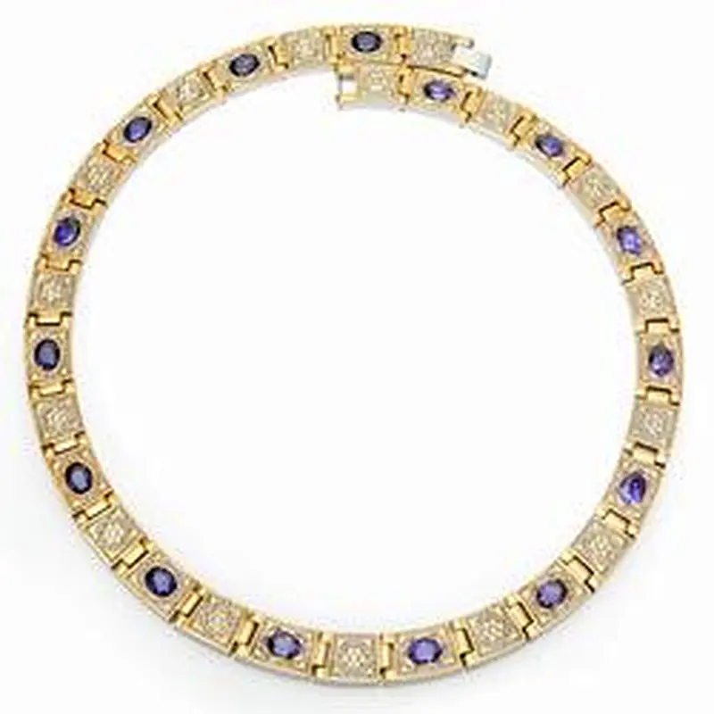Wollet Fashion Jewelry Wholesale Gold Plated Four In One Health Energy Bio Magnetic Titanium Necklace With Crystal