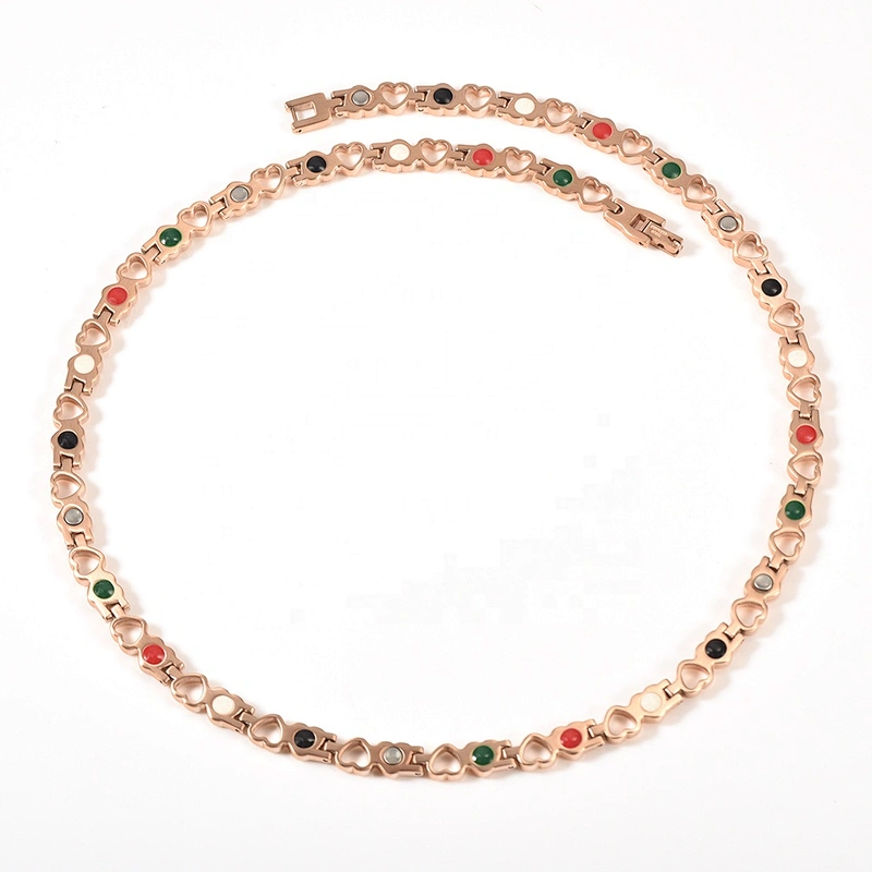 Wollet Fashion Jewelry Rose Gold Plated Stainless Steel Necklace Chain
