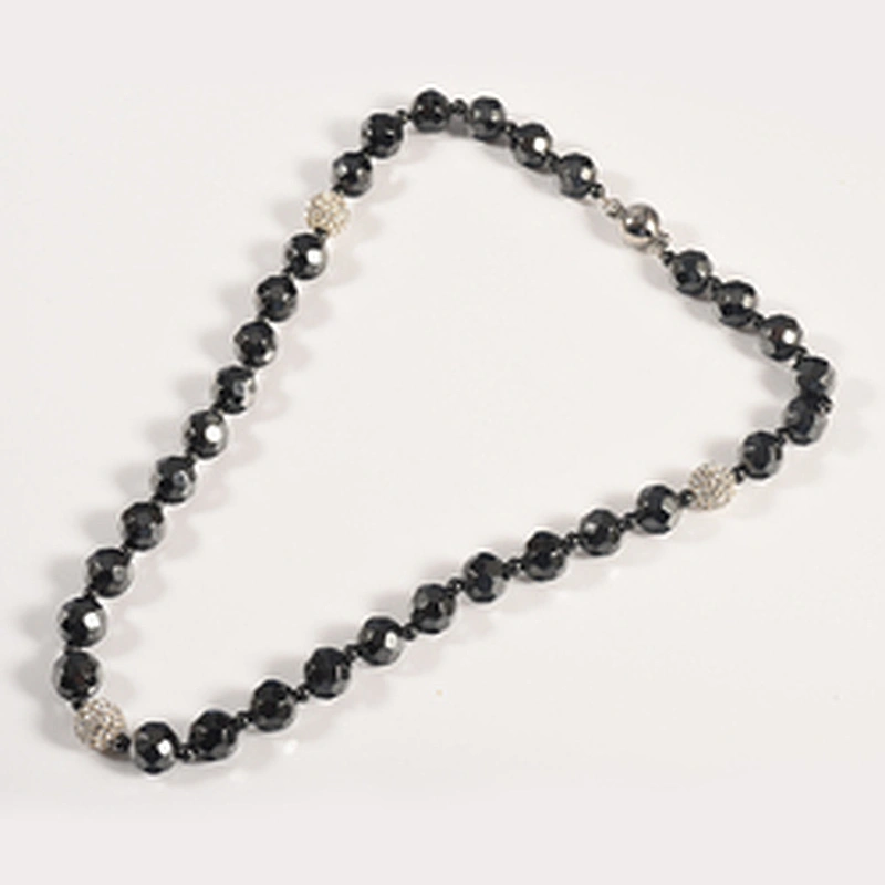 Wollet Fashion Shambhala Hematite Magnet Bead Clasp Magnetic Bead Necklace