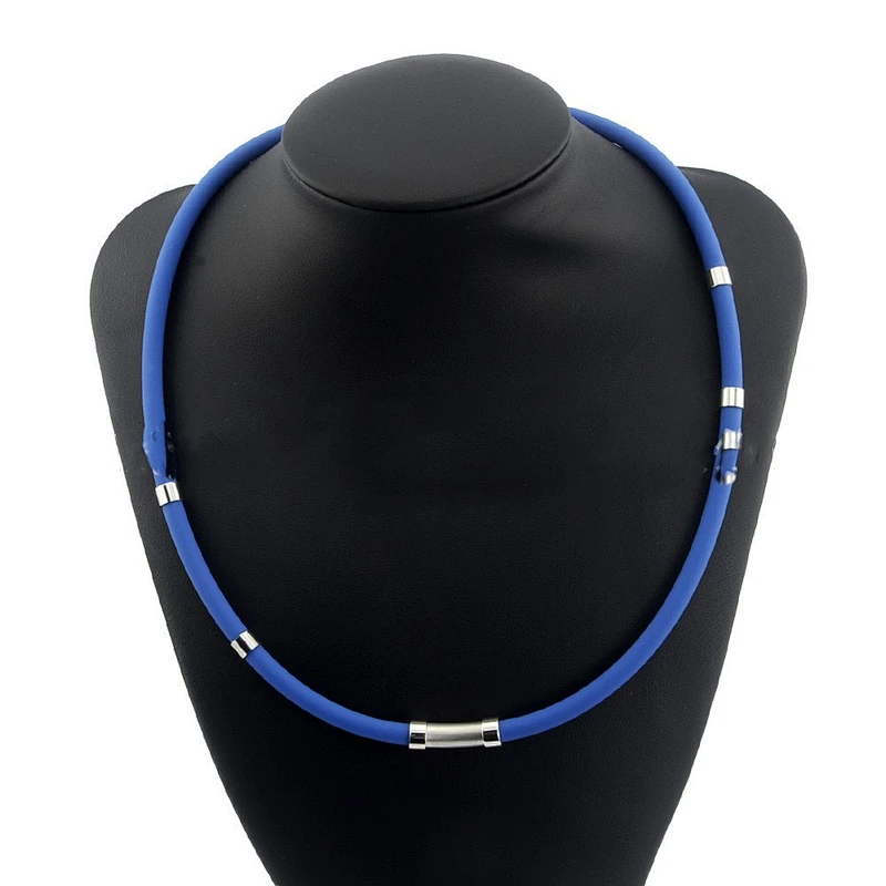 Wollet Four Color Energy Sports Negative Energy Ion Silicone Necklace