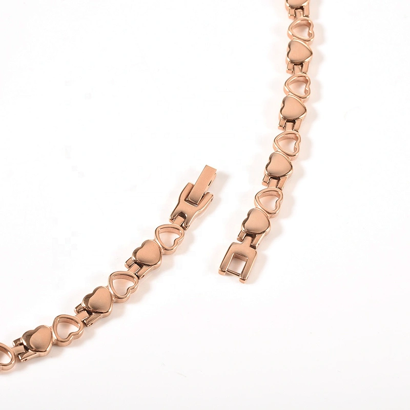 Wollet Fashion Jewelry Rose Gold Plated Stainless Steel Necklace Chain