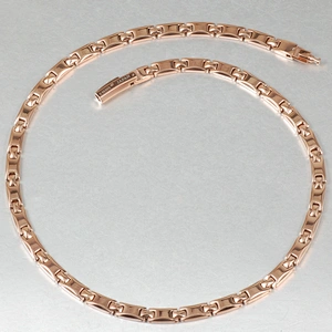 Japan and South Korea Deluxe High Grade Pure Titanium Inlay Genuine 999 Pure Germanium Magnetic Rose Gold Titanium Necklace