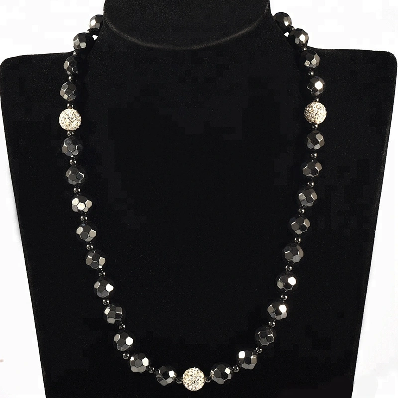 Wollet Fashion Shambhala Hematite Magnet Bead Clasp Magnetic Bead Necklace