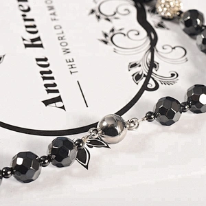 Wollet Fashion Shambhala Hematite Magnet Bead Clasp Magnetic Bead Necklace