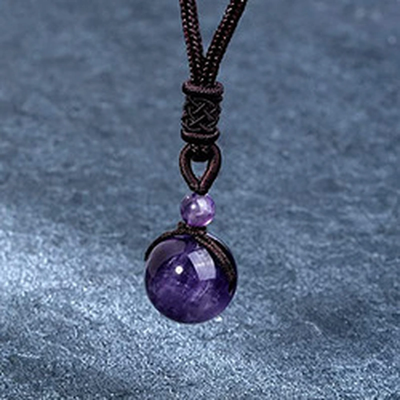 Wollet Wholesale Simple Classic Adjustable Round Wealth Gemstone  Natural Stone Tiger Eye Bead Pendant necklace