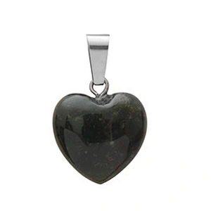 Wollet Wholesale Polished Mixed Stone Charms Natural Stone Heart Shape Agate Crystal Pendants Necklace