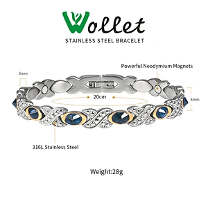 Wollet Wholesale Tarnish Free Designer Custom Charm 316l Stainless Steel  Fashion Jewelry Bracelet