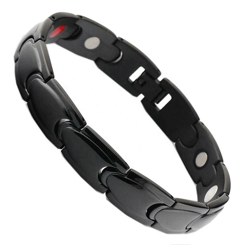 Wollet Zaps Wholesale Men Waterproof Blood Pressure Health Benefits Japanese Major Stainless Amega Bio Magnetic Therapy Bracelet