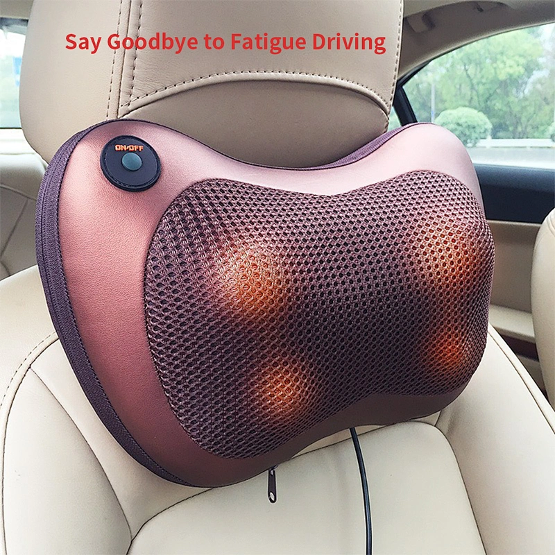 Wollet Deep Tissue Kneading Massager Muscle Pain Relief Heating Neck Back Massager Massage Pillow for Shoulder Back Leg