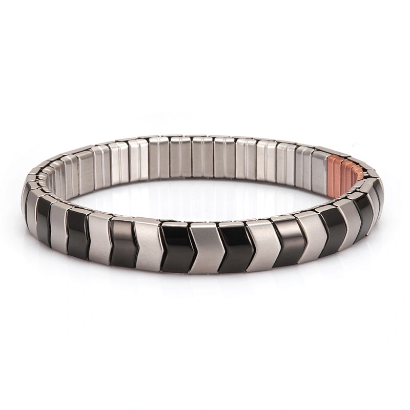Wollet New Design Flexible Stainless Steel Magnetic Therapy Elastic Bracelet for Women and Girls