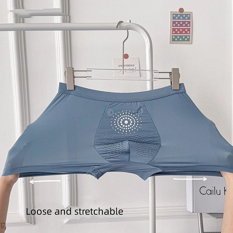 Wollet Latest One-piece Traceless Modal Ice Silk Men Health Magnetic Therapy Underwear