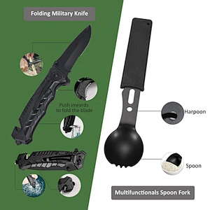 Wollet Survival Kit 12 in 1 Fishing Hunting Birthday Gifts Ideas Cool Gadget Stuffer Survival Gear Emergency Camping Gear