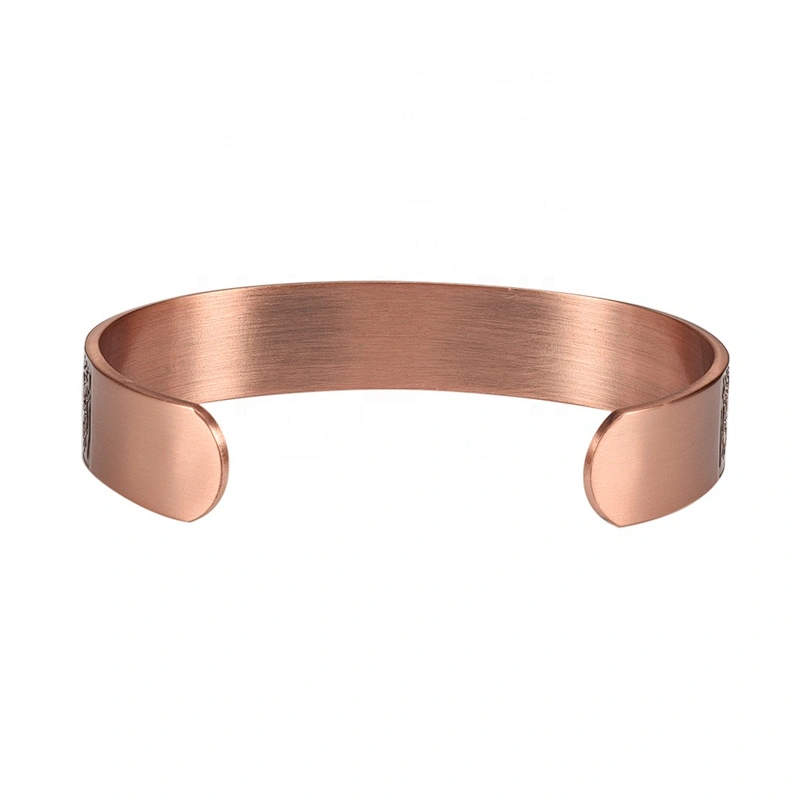 Wollet Mens Pure Copper Bangle  Arthritis Pain Relief Therapy Healthy Copper Magnetic Bracelet