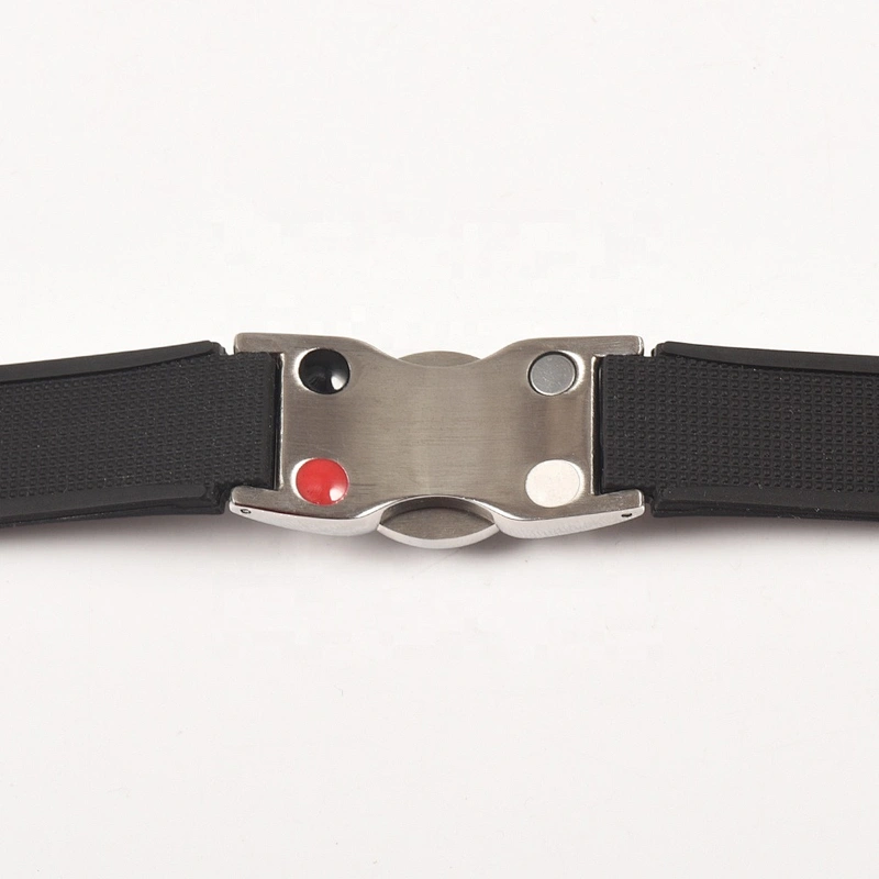 Wollet Powerful Golf Balance Magnetic Ion Silicone Energy Bracelet with Detachable Onyx Ball Marker