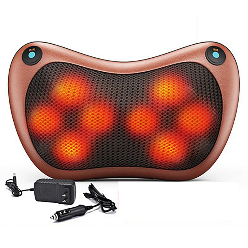 Wollet Deep Tissue Kneading Massager Muscle Pain Relief Heating Neck Back Massager Massage Pillow for Shoulder Back Leg