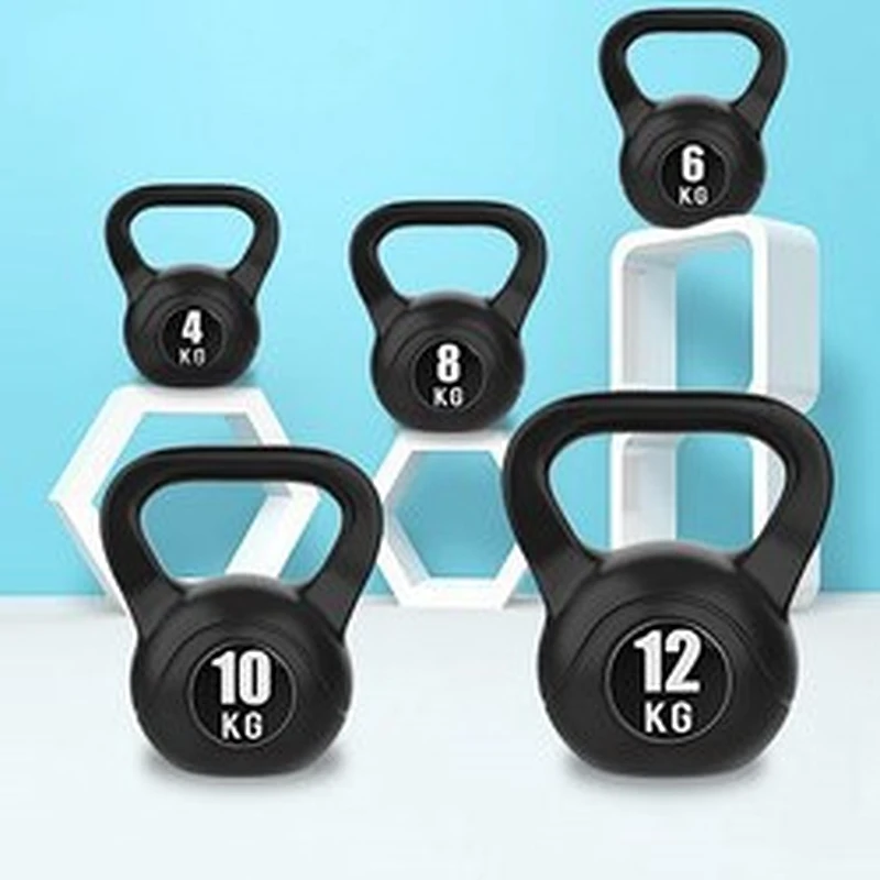 Wollet 4/6/8/10 KG Weight Eco Friendly Gym Equipments E-Coating Unfilled Competition Silicone Kettlebell