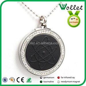 Healthy stunning black round quantum scalar energy pendant volcano