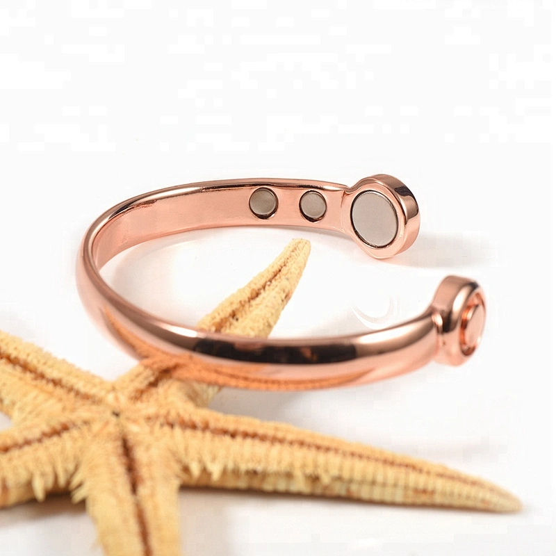 Wollet Fashion Health Energy Power Big Neodymium Magnet Copper Magnetic Bangle