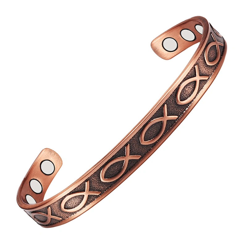 Wollet Health Medical-Grade 99.5% Pure Copper Bracelet  Neodymium Magnetic  Copper Bracelet