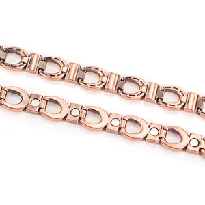 Wollet Horseshoe Jewelry  Magnetic Therapy Custom Stainless steel Titanium Lucky Bracelet