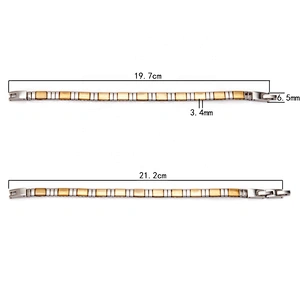Wollet New Design Flexible Stainless Steel Magnetic Therapy Elastic Bracelet for Women and Girls
