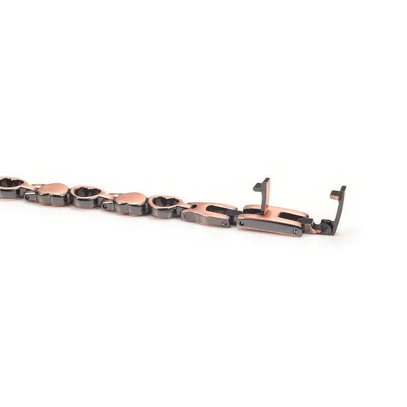 Wollet Fashion Health Copper Metal Bracelets Jewellery Copper Magnetic Anklet for Women