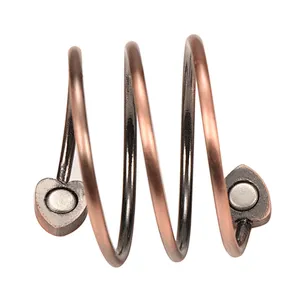 Wollet Twist Cable Bangle Rose Gold Plating  Copper Magnetic Bangle