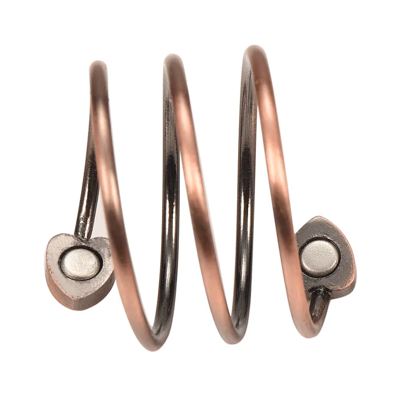 Wollet Twist Cable Bangle Rose Gold Plating  Copper Magnetic Bangle
