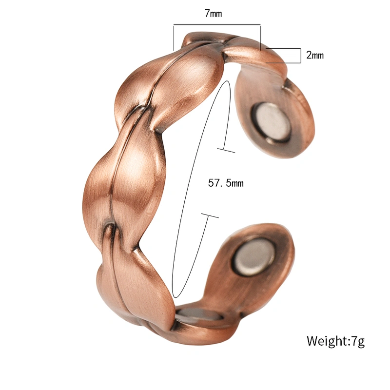 Wollet Classic 99.95% Pure Copper Bracelet Arthritis pain relief Threaded Braid Healthy Wrap Copper Magnetic bracelet