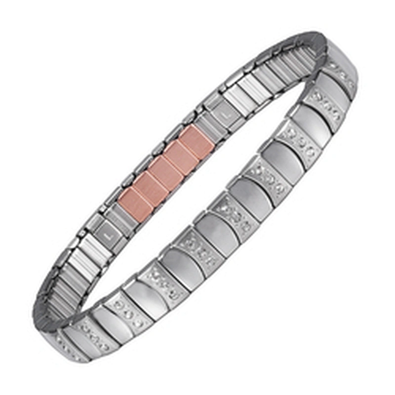 Wollet New Design Flexible Stainless Steel Magnetic Therapy Elastic Bracelet for Women and Girls
