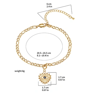 Wollet Stunning Aesthetic Unique Design Gold Plating Stainless Steel Anklet Bracelet