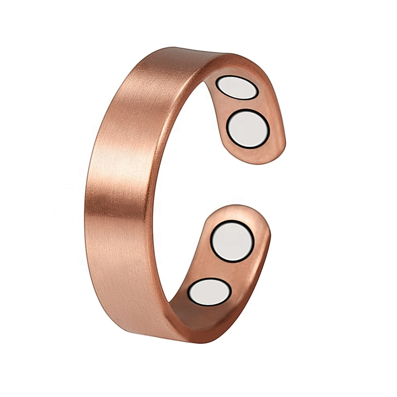 Wollet Magnetic Copper Ring Arthritis Women Pure Copper Rings for Women Adjustable Health with 3PCS Magnets