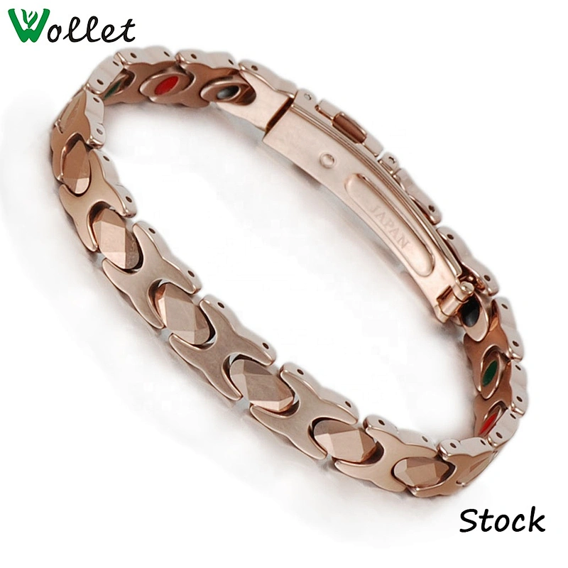 Wollet 5 in 1 Bio Energy Magnetic Tourmaline Element Tungsten Bracelet