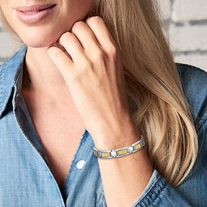 Wollet Unique Design Inoxydables Tarnish Free Magnetic Titanium Bracelet for Blood Pressure