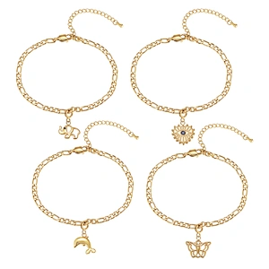 Wollet Stunning Aesthetic Unique Design Gold Plating Stainless Steel Anklet Bracelet
