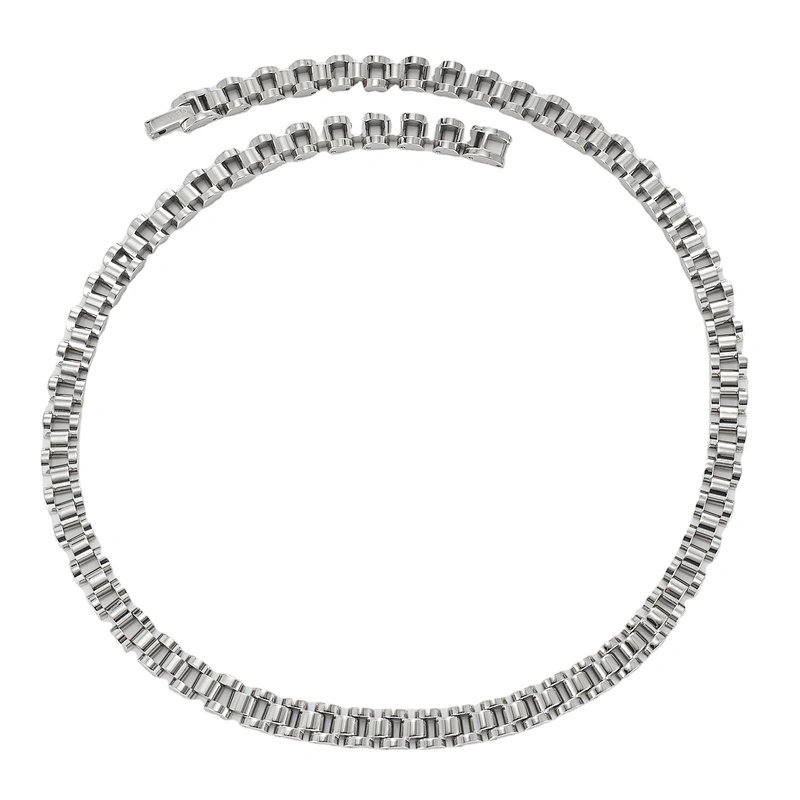 Wollet Unisex Comfortable Fit Chains Jewelry Gift Good Energy Magnetic Stainless Steel Necklace