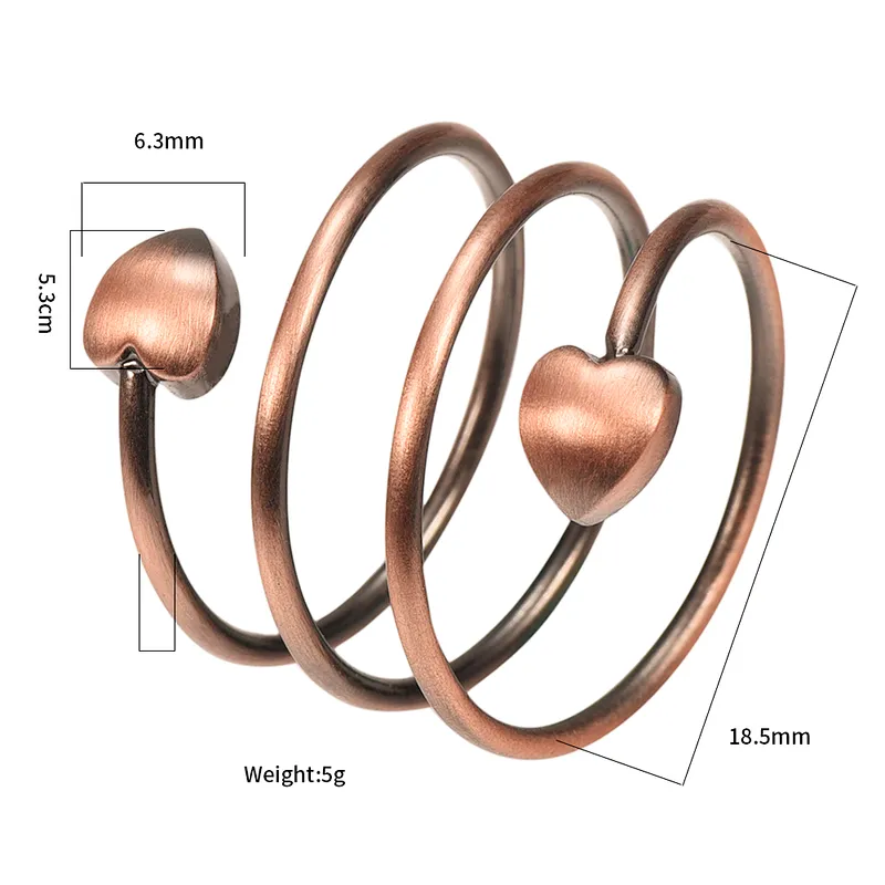 Wollet Twist Cable Bangle Rose Gold Plating  Copper Magnetic Bangle