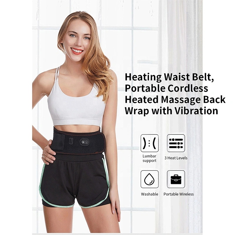 Wollet Cordless Infrared Heating Pad Lower Back Massager Lumbar Support Electric heating Massage Belt