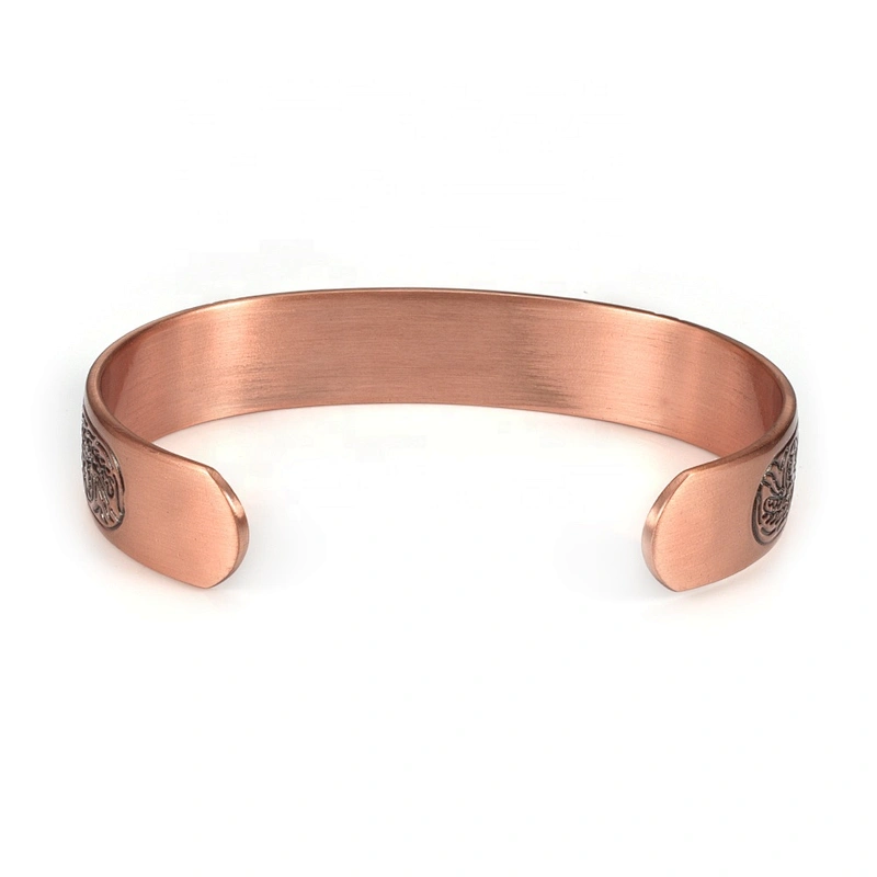 Wollet Mens Pure Copper Bangle  Arthritis Pain Relief Therapy Healthy Copper Magnetic Bracelet
